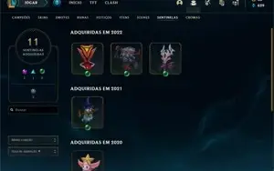 CONTA LOL NICK RARO PLAT 3
