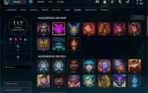 CONTA LOL NICK RARO PLAT 3