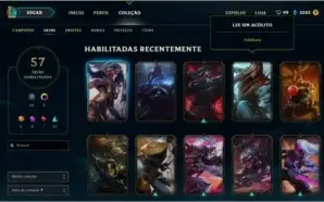 V> ACC LOL 57 Skins 2 miticas / faltam apenas 6 champions P5