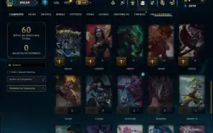 Unranked com 40 Champs e 8 Skins