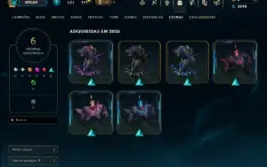 Unranked com 40 Champs e 8 Skins