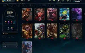 Conta Platina 4 com 559 skins