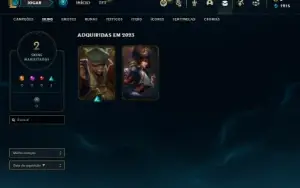 Conta prata 4 com 23 Champs e 2 Skins + 2 Fragmentos