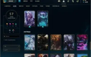 Conta ouro 4 com 61 champs e 57 skins +71 Pontos de Prestigi