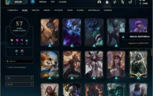 Conta ouro 4 com 61 champs e 57 skins +71 Pontos de Prestigi