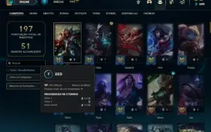 Conta bronze 1 com 120 Champs e 55 Skins ( MAIN MID / TOP )