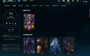 Conta bronze 1 com 120 Champs e 55 Skins ( MAIN MID / TOP )