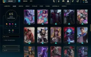 Prata 3 com 120 Champs e 65 Skins + 1 Prestigo da Katarina