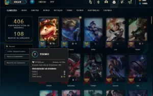 Prata 3 com 120 Champs e 65 Skins + 1 Prestigo da Katarina