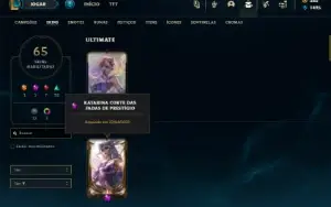 Prata 3 com 120 Champs e 65 Skins + 1 Prestigo da Katarina
