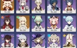 Conta Genshin AR 52 com diversos 5 estrelas