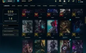 Conta Ferro 3 com 72 Champs e 46 Skins