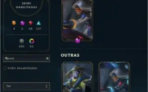 CONTA LOL - 594 SKINS - PAX JAX/PAX SIVIR/RIVEN SHAMPIONSHIP