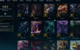 Unranked com 85 Champs e 29 Skins + 6 Fragmentos
