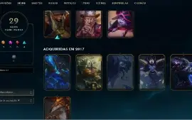 Unranked com 85 Champs e 29 Skins + 6 Fragmentos