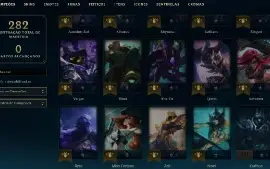 Unranked com 85 Champs e 29 Skins + 6 Fragmentos