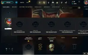 Unranked com 85 Champs e 29 Skins + 6 Fragmentos