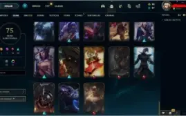 CONTA LOL NIVEL 355, FALTAM 8 CHAMPS E 75 SKINS