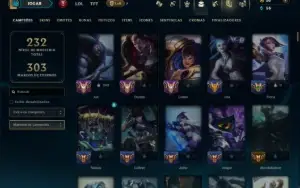 Prata 3 com TODOS os Champs e 160 Skins ( TOP / ADC )