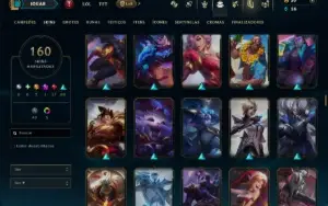 Prata 3 com TODOS os Champs e 160 Skins ( TOP / ADC )