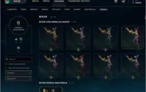 Conta de LoL 144 Skins Platina IV com todos os campeões