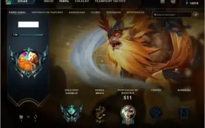 Conta de LoL 144 Skins Platina IV com todos os campeões
