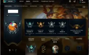 Conta de LoL 144 Skins Platina IV com todos os campeões