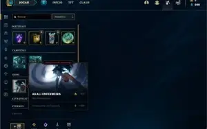 Conta ouro 4 com 26 Champs e 11 Skins + 1 Fragmento