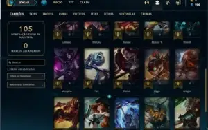 Conta ouro 4 com 26 Champs e 11 Skins + 1 Fragmento