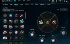 Conta ouro 4 com 26 Champs e 11 Skins + 1 Fragmento