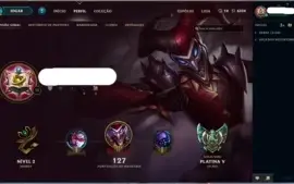 Conta League Of Legends PLATINA 5 MMR ALTO