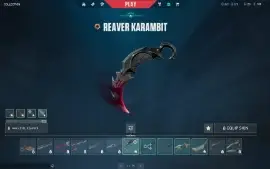 Conta de Valorant Platina com muitas skins