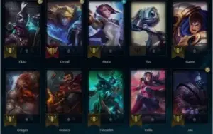 Conta LOL Diamante IV MID / ADC - 17 SKINS - 53 CAMPEÕES