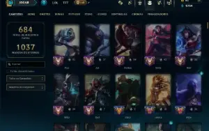 Esmeralda 1 com TODOS os Champs e 216 Skins +4 Prestigios