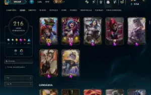 Esmeralda 1 com TODOS os Champs e 216 Skins +4 Prestigios