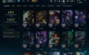 Esmeralda 1 com TODOS os Champs e 216 Skins +4 Prestigios