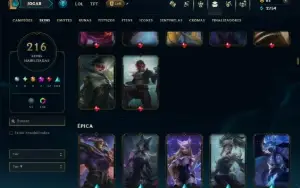 Esmeralda 1 com TODOS os Champs e 216 Skins +4 Prestigios