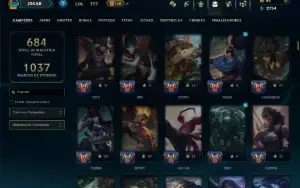 Esmeralda 1 com TODOS os Champs e 216 Skins +4 Prestigios