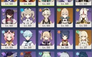 AR 40 - Zhongli + Keqinq + Venti + Klee + Qiqi + Jean