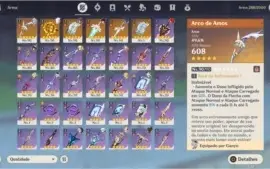 Imperdível AR55 Ganyu, Venti, Diluc, Mona, Albedo e mais
