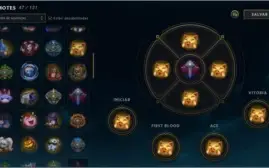 Conta LoL 174 Skins.MMR Diamante Solo/duo. Plat 3 Flex e TFT