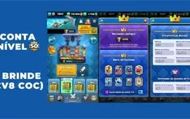 Conta Clash Royale Nível 50, com Fênix + Monge + Brinde