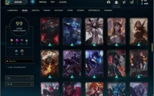 Conta ouro 4 com 99 skins e 91 champs ( MAIN ADC )