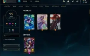 Conta ouro 4 com 99 skins e 91 champs ( MAIN ADC )