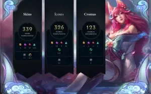 LOL+TFT *Diamante 3* TODOS CAMPEÕES /340 skins.