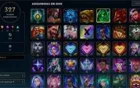 LOL+TFT *Diamante 3* TODOS CAMPEÕES /340 skins.