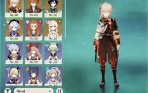 Ar42 kazuha c1, venti, childe, qiqi e túmulo