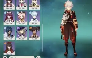Ar42 kazuha c1, venti, childe, qiqi e túmulo