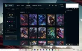 Conta Ouro 4 no lol com 349 Skins