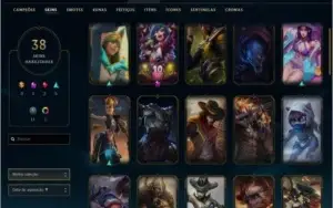 Conta 108 Campeões  38 Skin Lv 88
